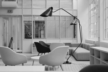 Motif décoratif moderne pour espace de coworking